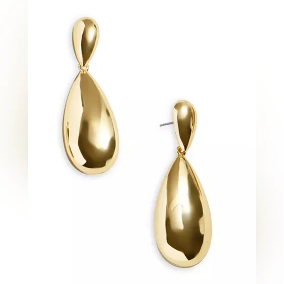 BAUBLEBAR Frances Teardrop Statement Earrings in Gold Tone - Picture 1 of 4